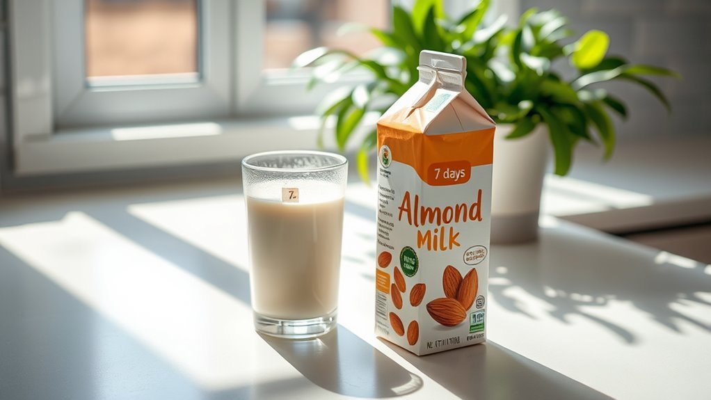 almond milk shelf life