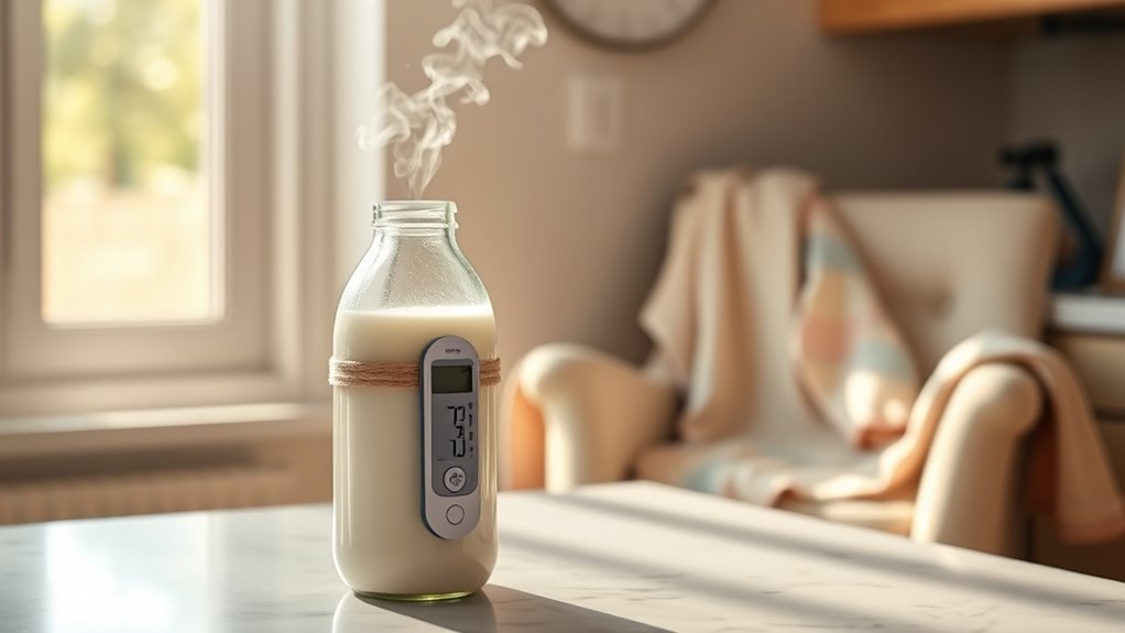 breast milk heating duration