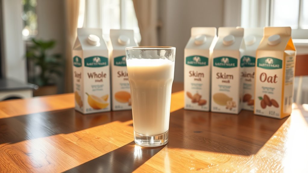 calcium varies by milk