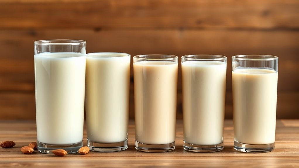 calorie comparison of milks