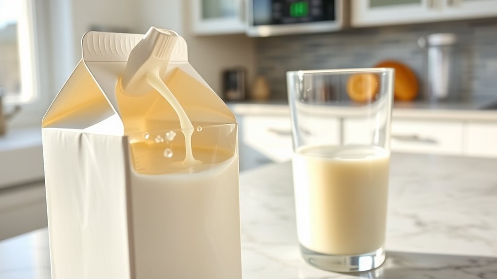 check milk color texture