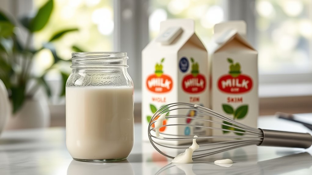 choose non homogenized high fat milk