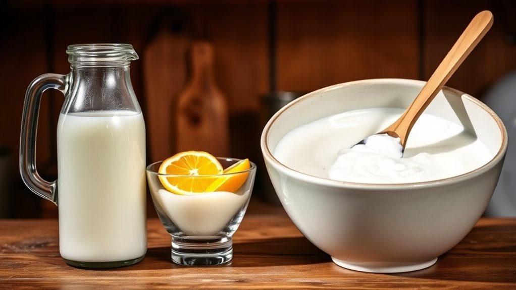 convert milk with acid