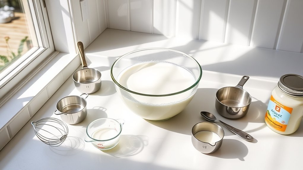 cream making with milk