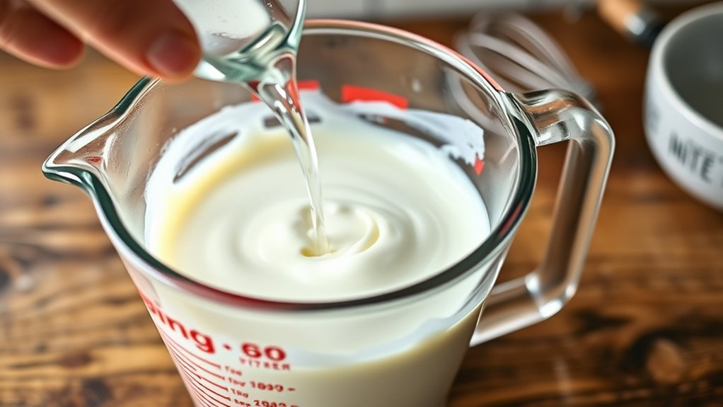 dilute cream with water