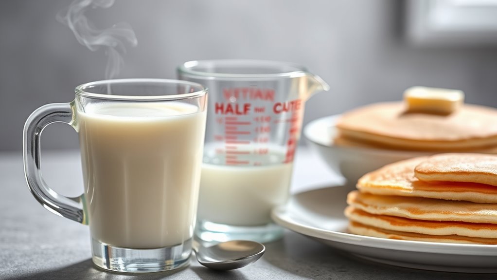 dilute half and half accordingly