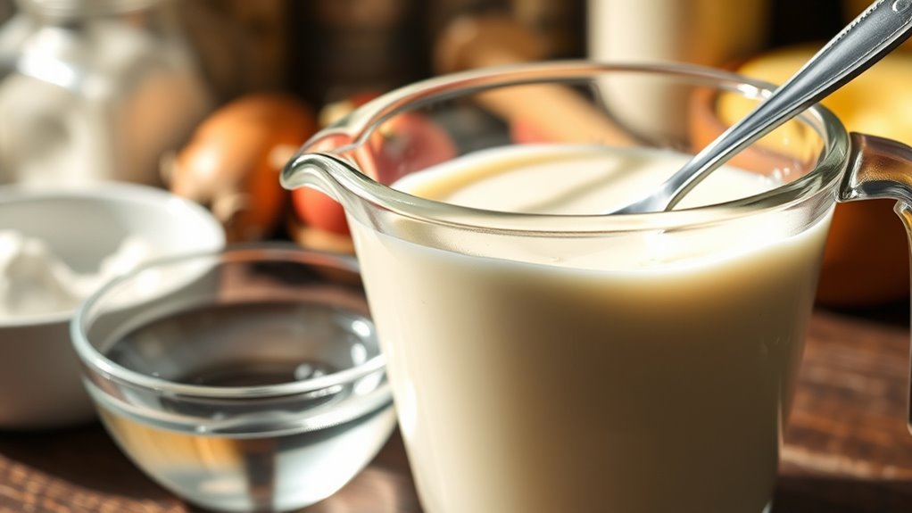 dilute heavy cream with water