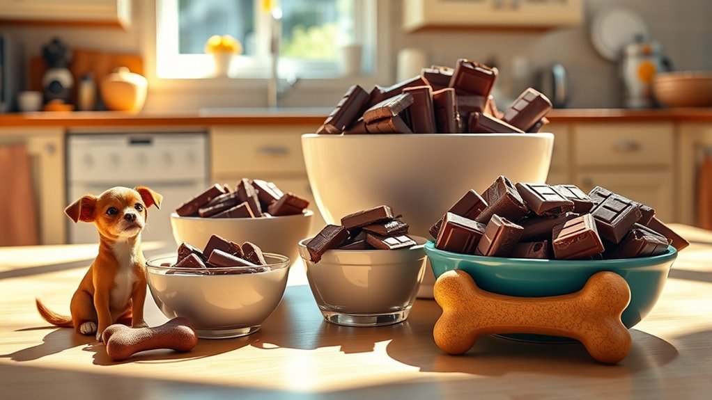 dog size influences chocolate risk