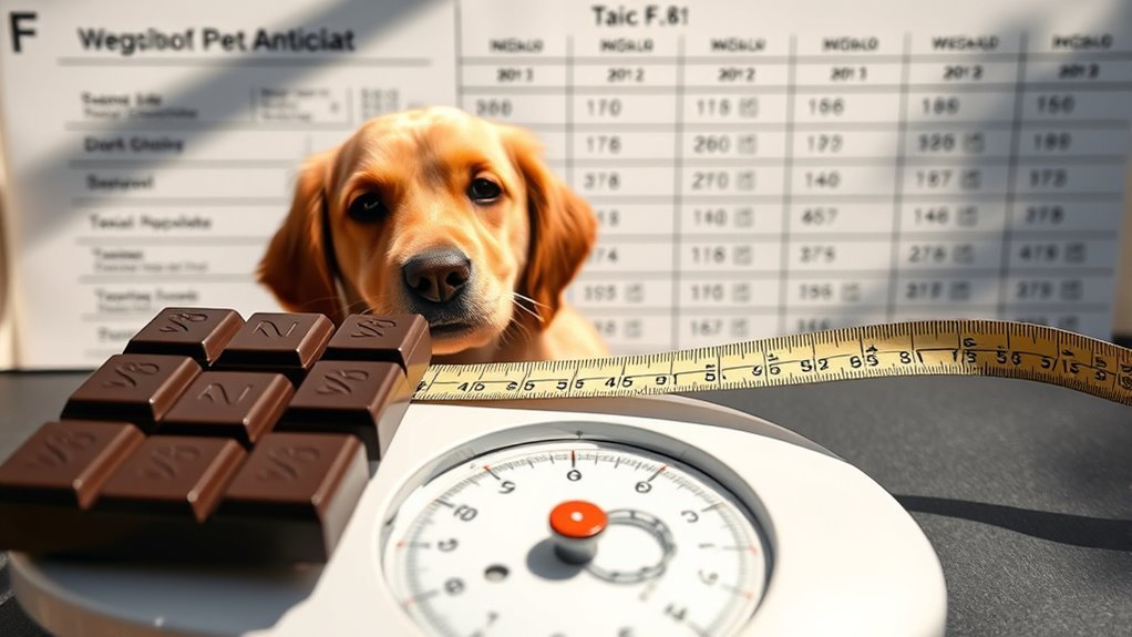 dog weight chocolate toxicity
