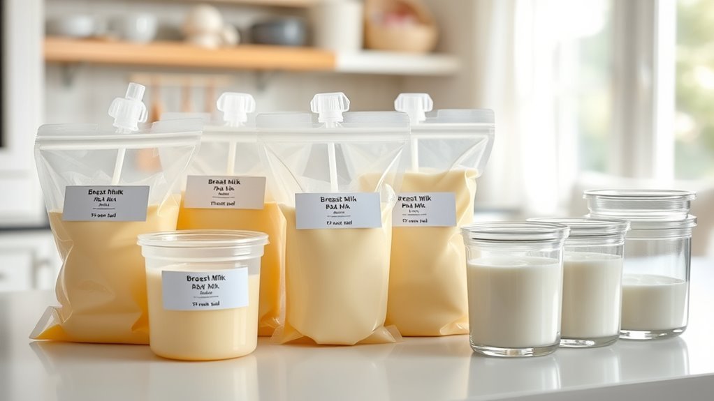 freezer safe milk storage options