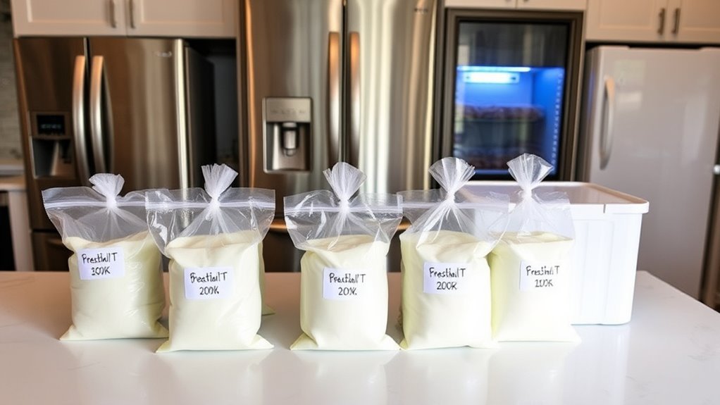 freezer type affects milk