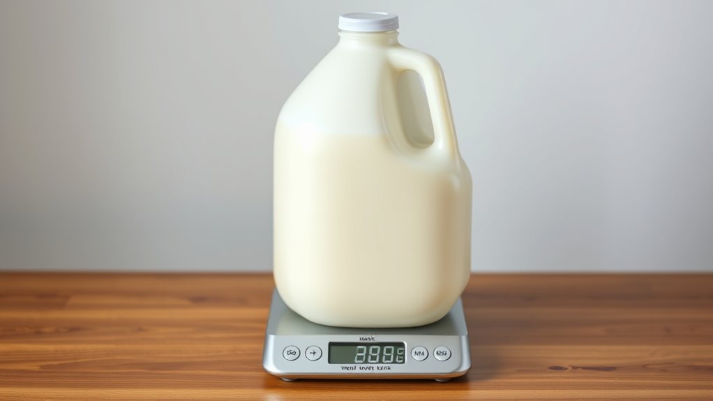 gallon of milk weight