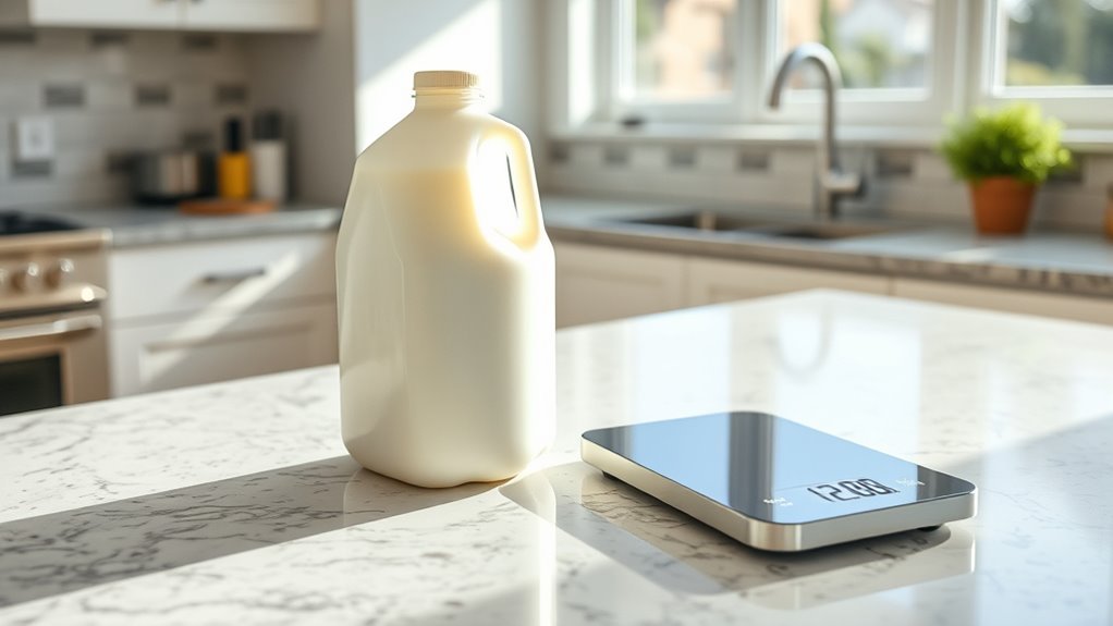 gallon of milk weight