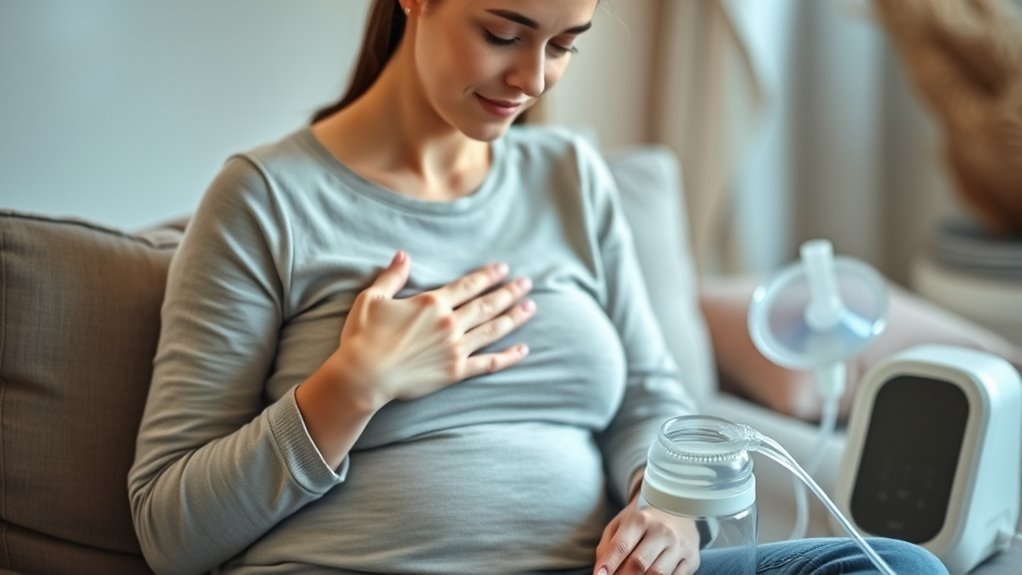 gentle massage enhances milk flow