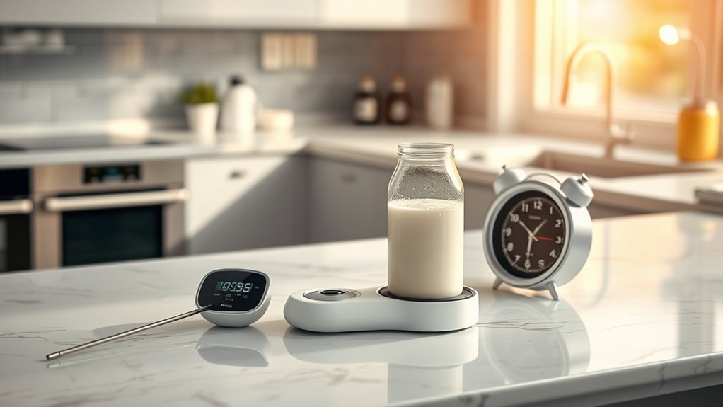 gently heat check temperature