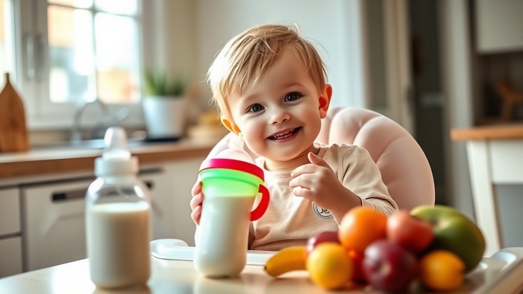 gradual cup transition encouragement