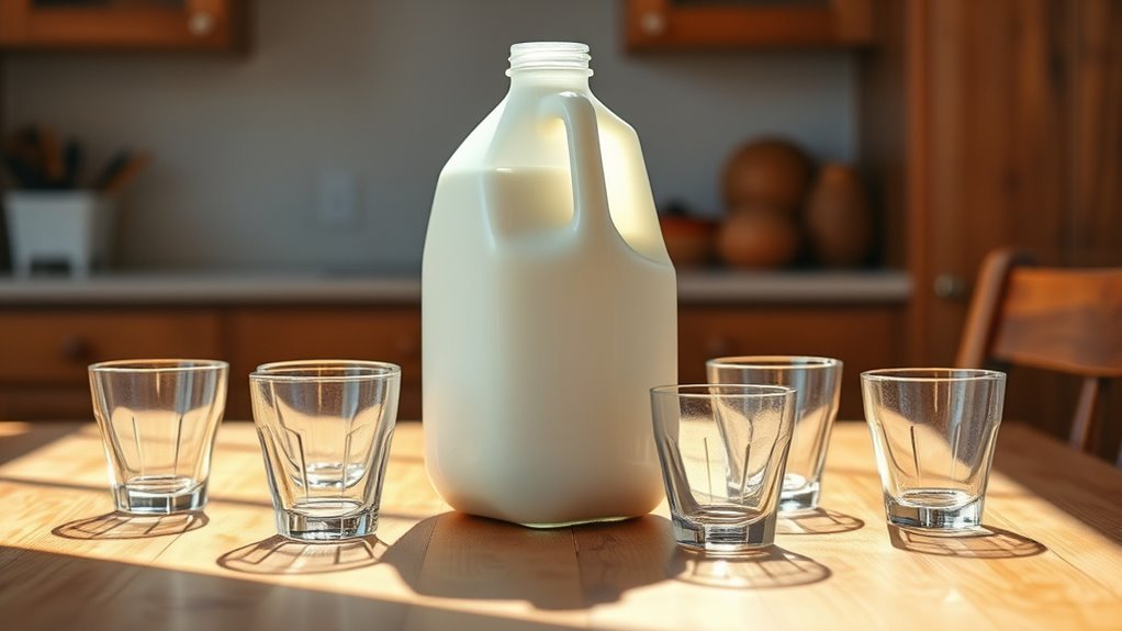 half gallon equals eight cups