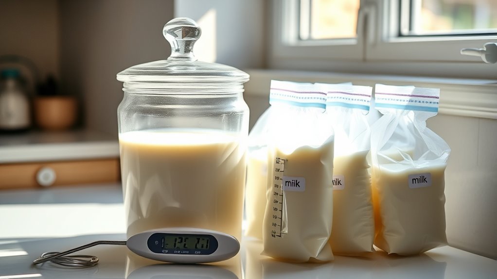 handle and mix milk safely