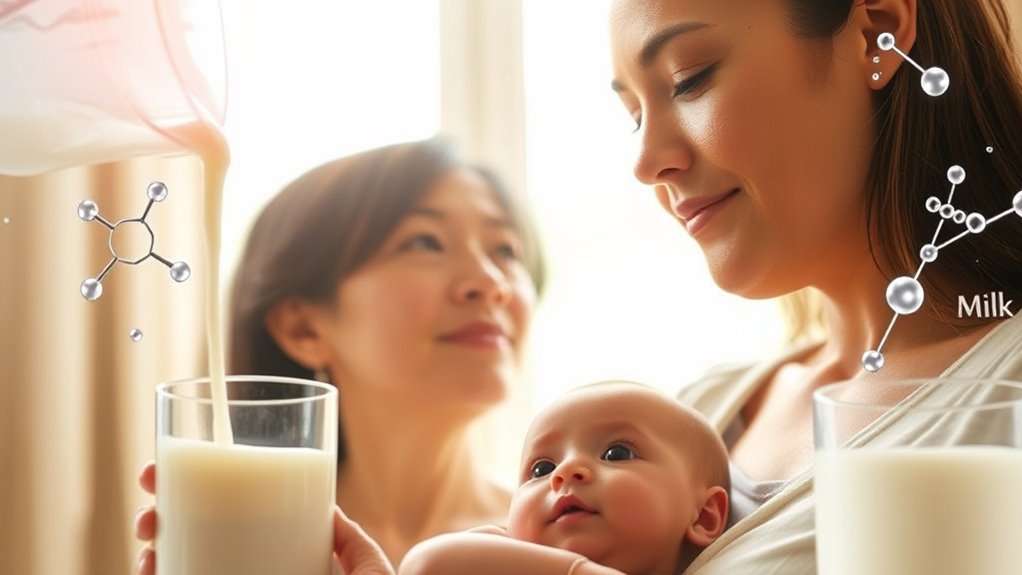 hormones coordinate milk ejection