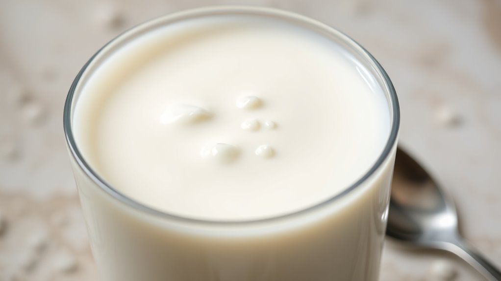 inspect milk for lumps