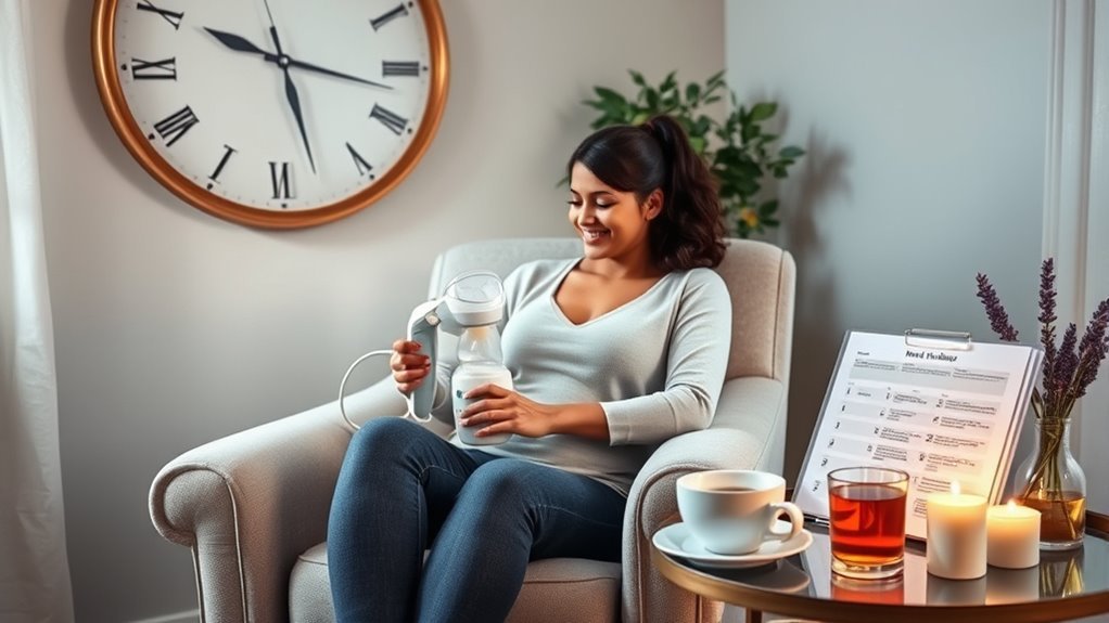 maintain regular pumping routine