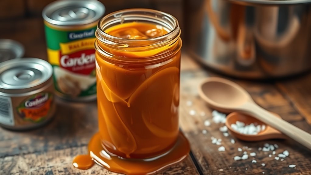make caramel using condensed milk