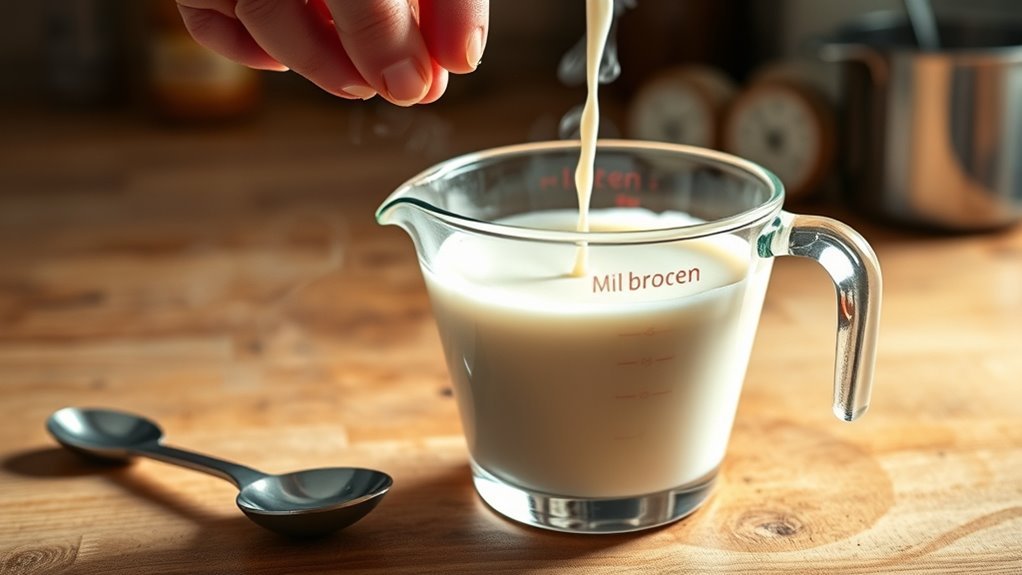 measure pour prepare ingredients