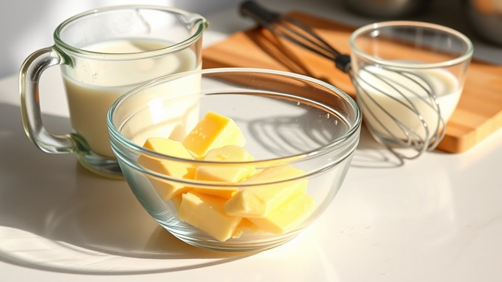 melting tempering blending smoothly