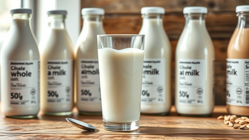 milk calorie and fat content