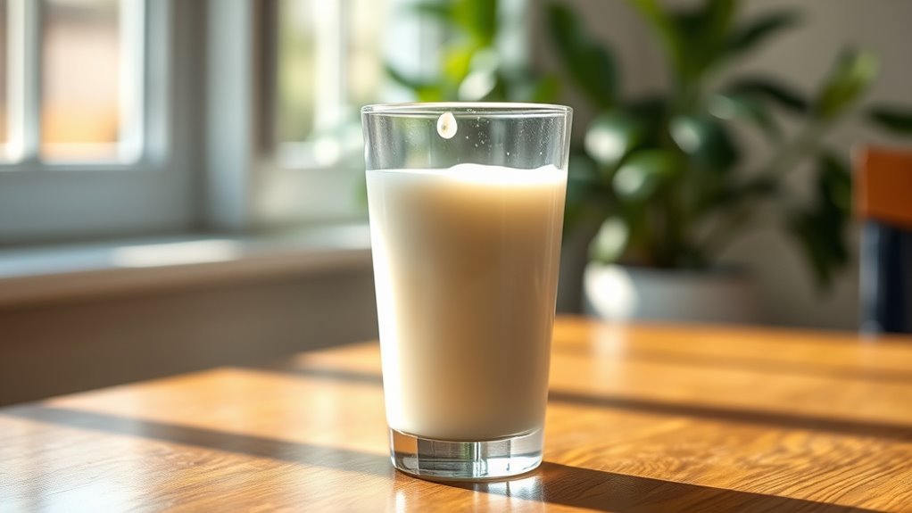 milk calorie content details