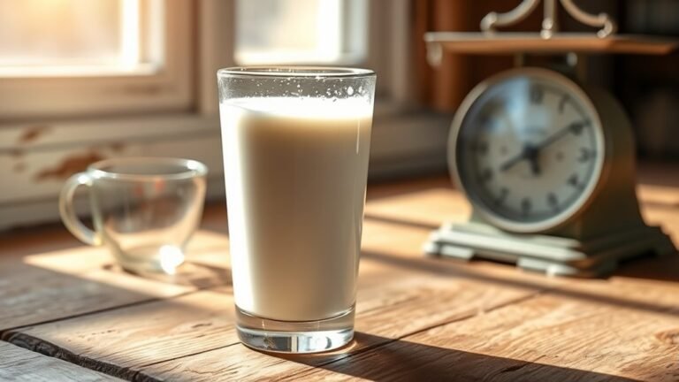 milk calorie content details