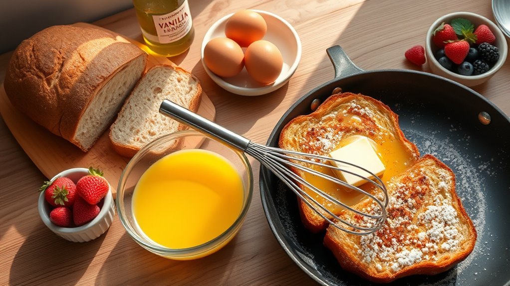 milk enhances french toast