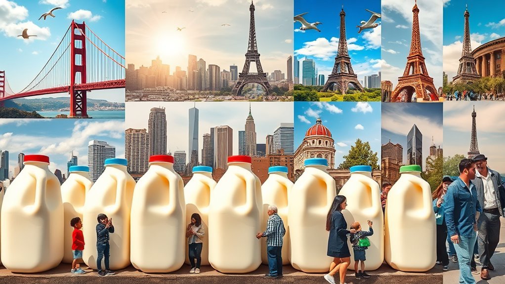 milk prices across cities