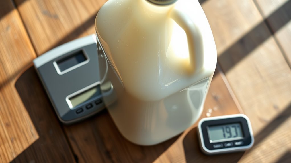 milk s weight per gallon