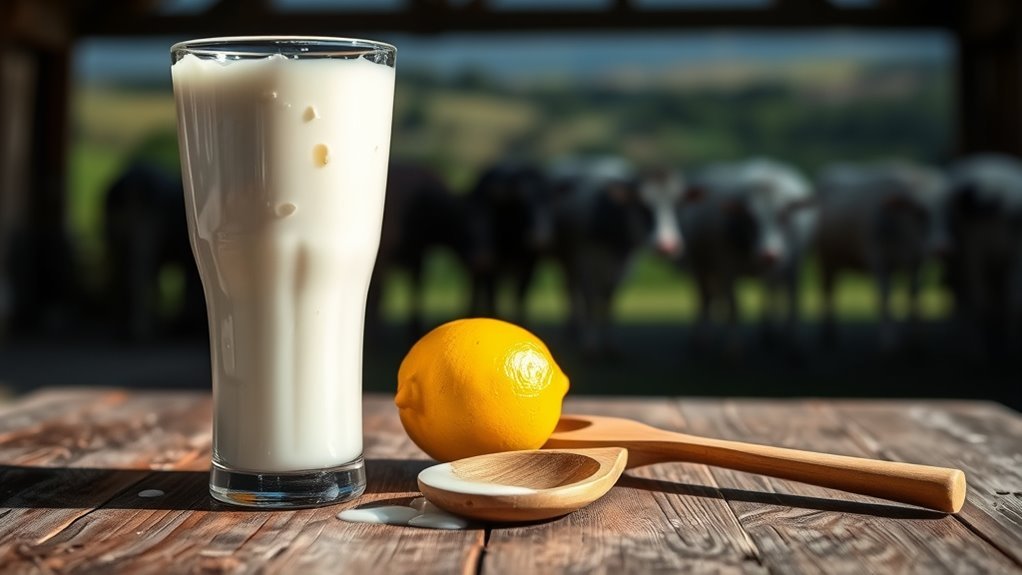 milk souring from bacterial fermentation