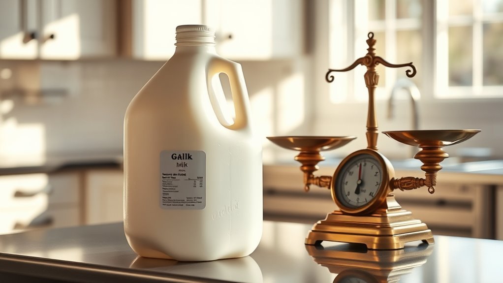 milk weight density facts