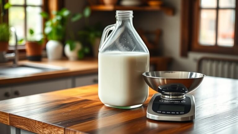 milk weight per gallon