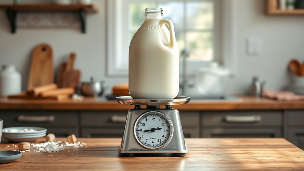 milk weight per gallon