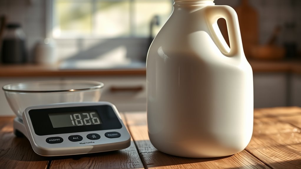 milk weight per gallon