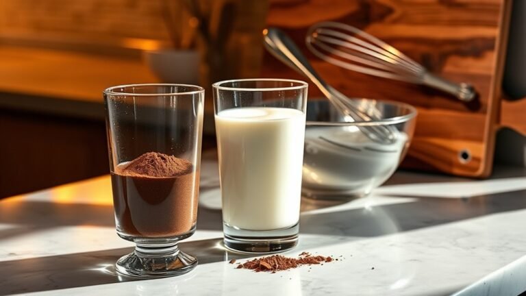mix cocoa with milk