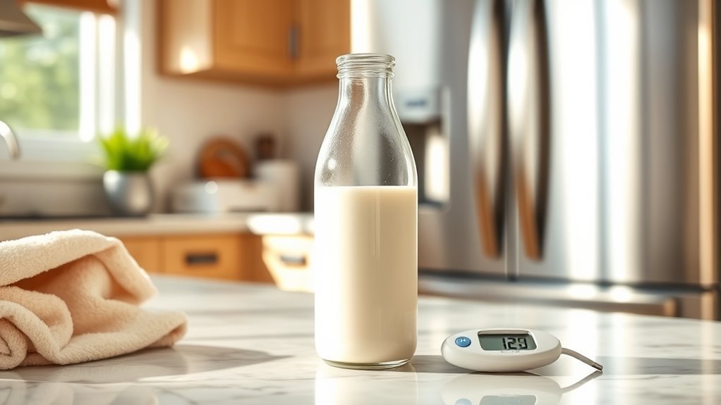 optimal breast milk storage temperature