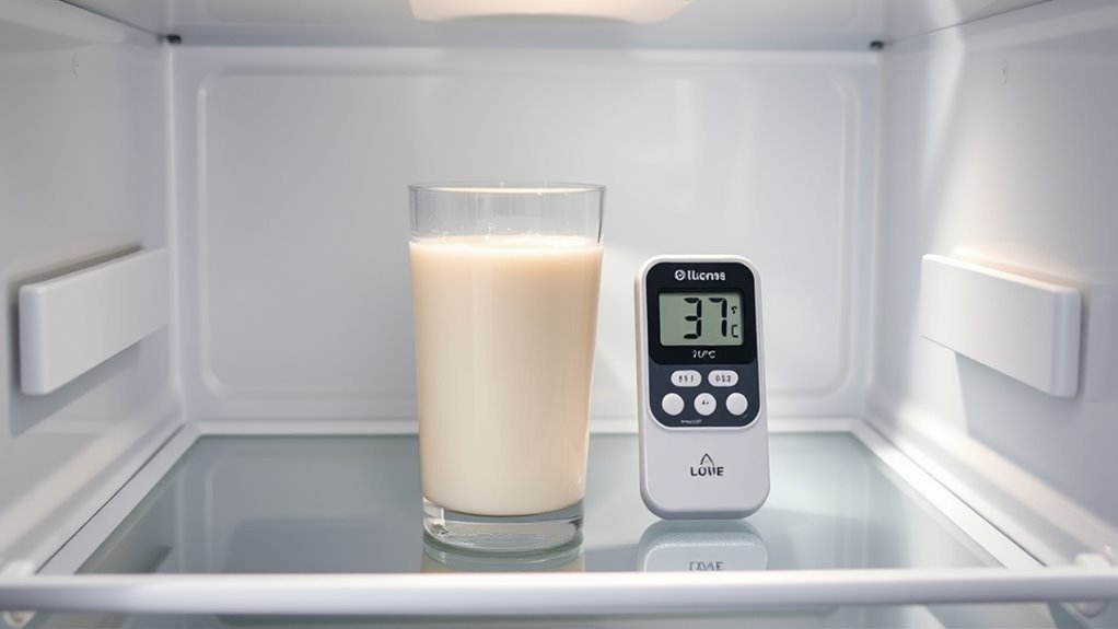 optimal breast milk storage temperature