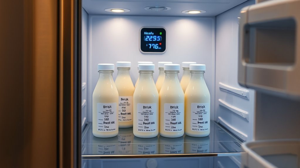 optimal breast milk storage temperature