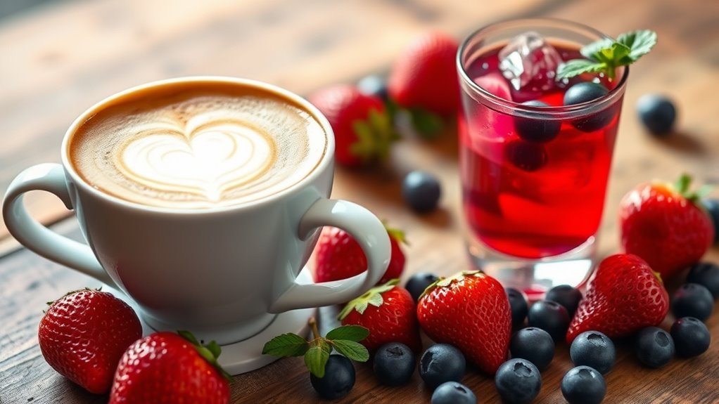 pair fruity coffees with milk