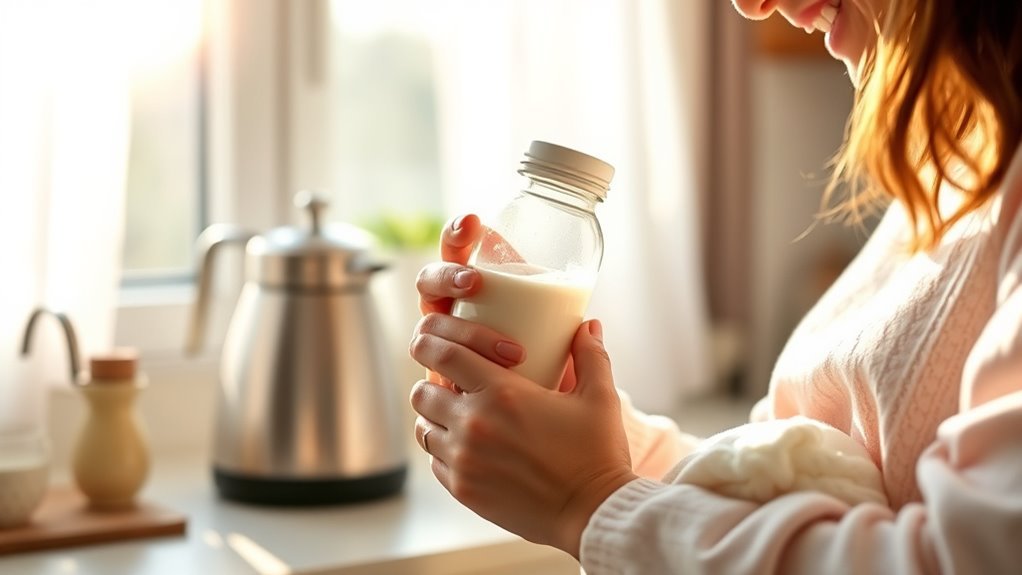 preparing milk from formula
