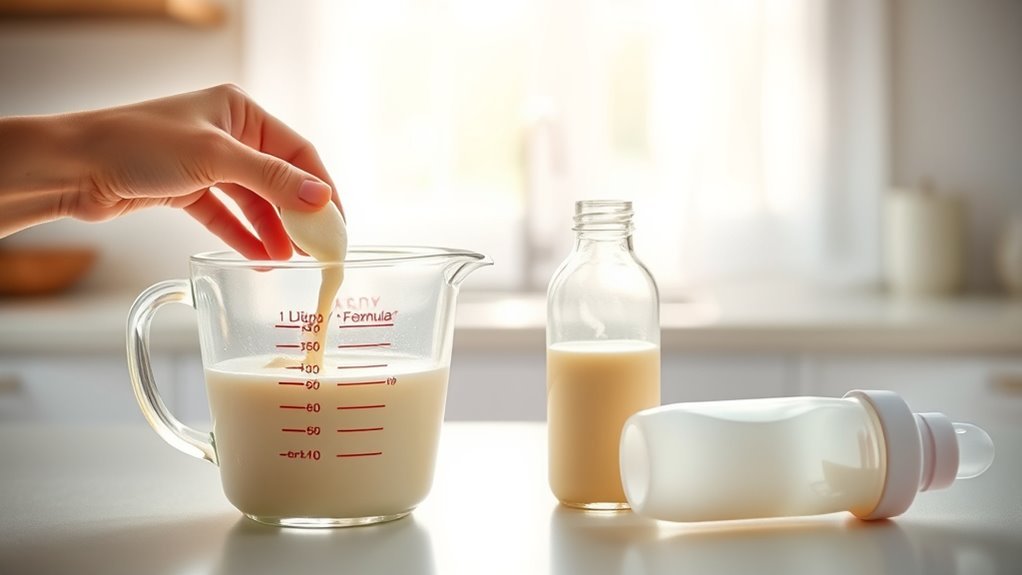 safe breast milk formula mixing