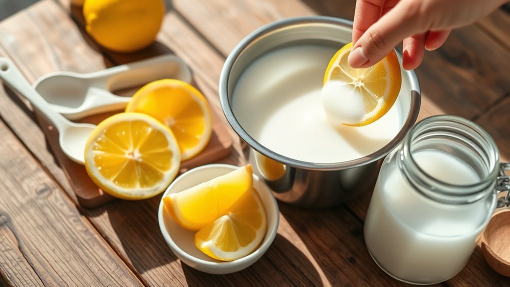 select quality acid and milk