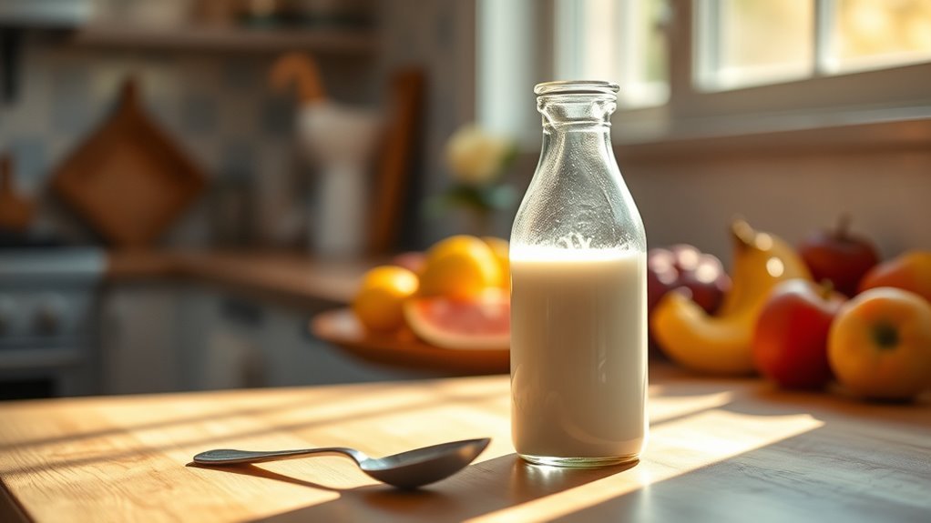 serve milk at lukewarm temperature