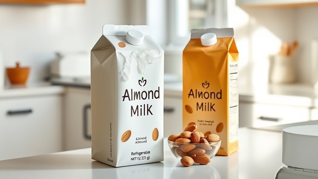 shelf stable refrigerated almond milk
