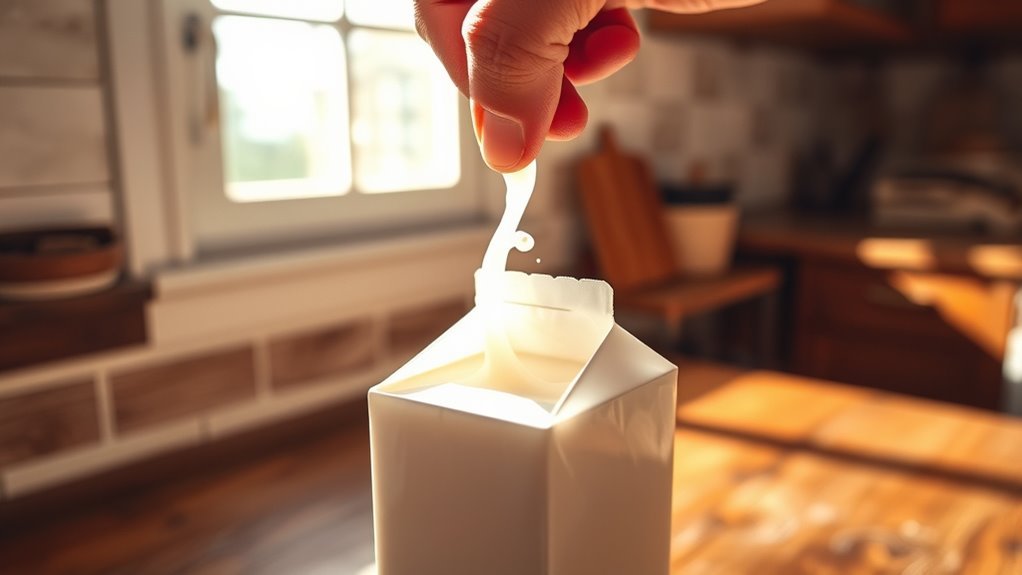 sniff for spoiled milk